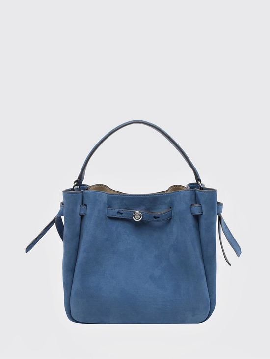 Tory Burch Handbags - Tory Burch Romy Mini Blue Nubuck Leather Bucket Bag Crossbody